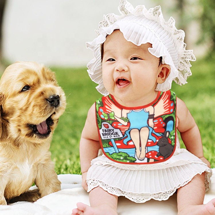 Manufacturers Wholesale Natural Cute Cartoon Style Colorful High Quality Cotton Bibs