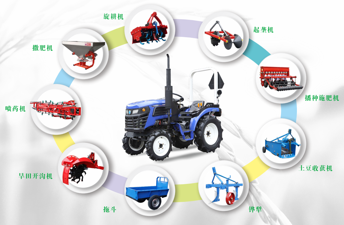 2022 New 25HP 4*4 Mini Orchard and Farm Tractor with Smallest Size