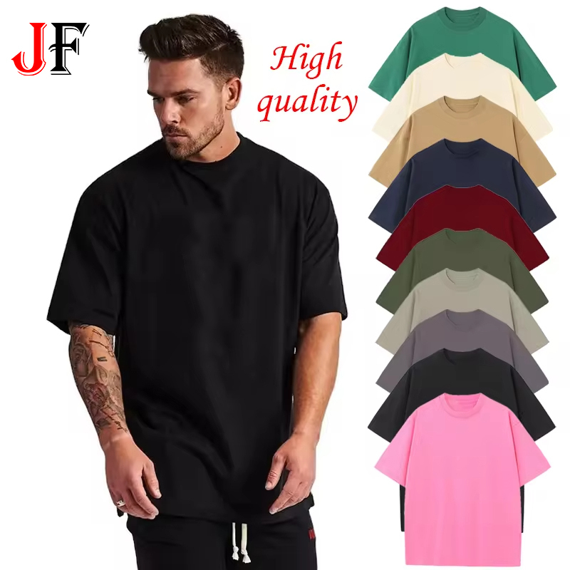 OEM Manufacturer Custom Logo 180 GSM 100% Cotton High Quality Tshirt Short Sleeve Oversized Print T-shirt for Men