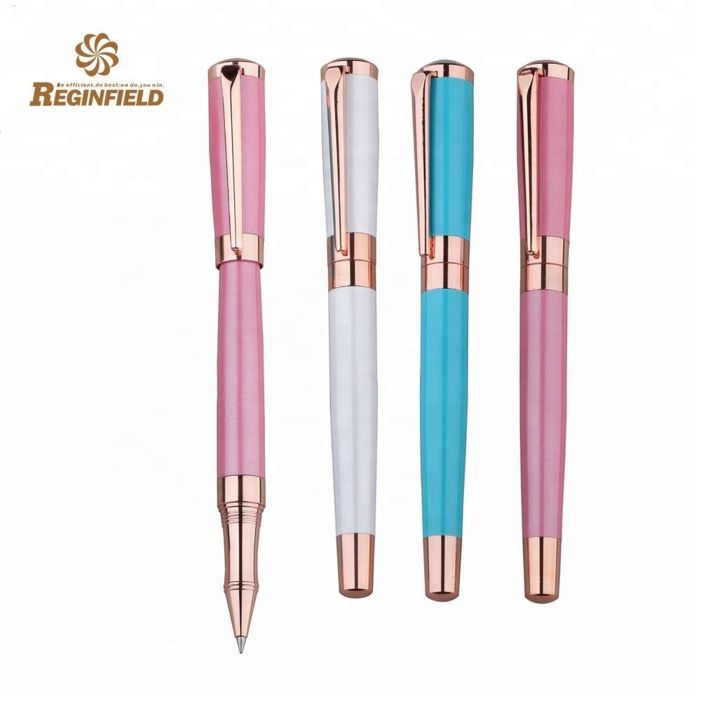 Rose gold Trims Writing Smoothly Luxury Metal Roller Pen