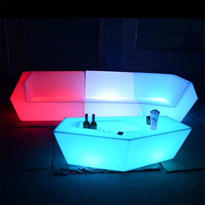 Портативный бар партии событие пластик подсветкой led диван стул современный rgb Цвет Изменение led lounge клуб мебель диван