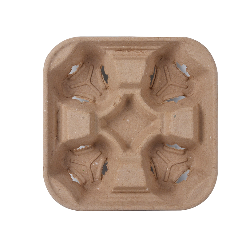Paper Pulp Takeaway Coffee Paper Cup Holder Tray
