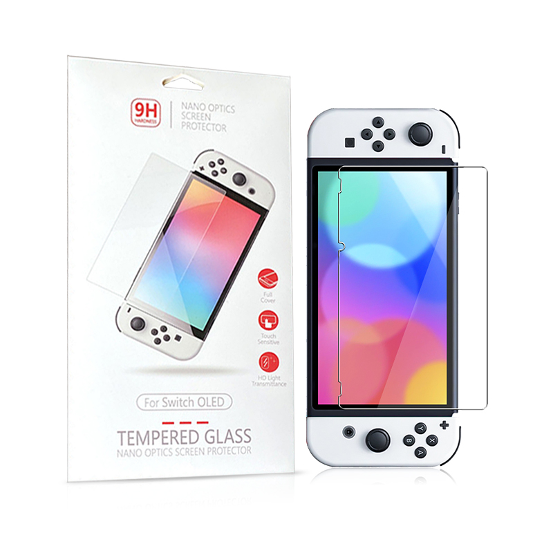 Защитная пленка для игрового 2.5D-экрана с защитой от отпечатков пальцев, закаленное стекло, Защитная пленка для экрана для Nintendo Switch Oled