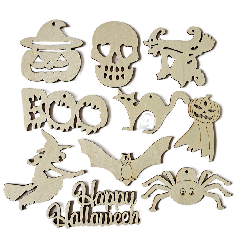 Creative Wood Crafts Holiday Party Decoration Home DIY Halloween Decorations