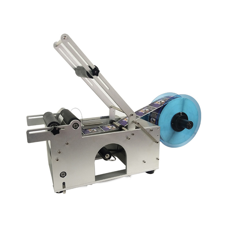 Semi Automatic Round Bottle Small Tabletop Sticker Labeling Machine
