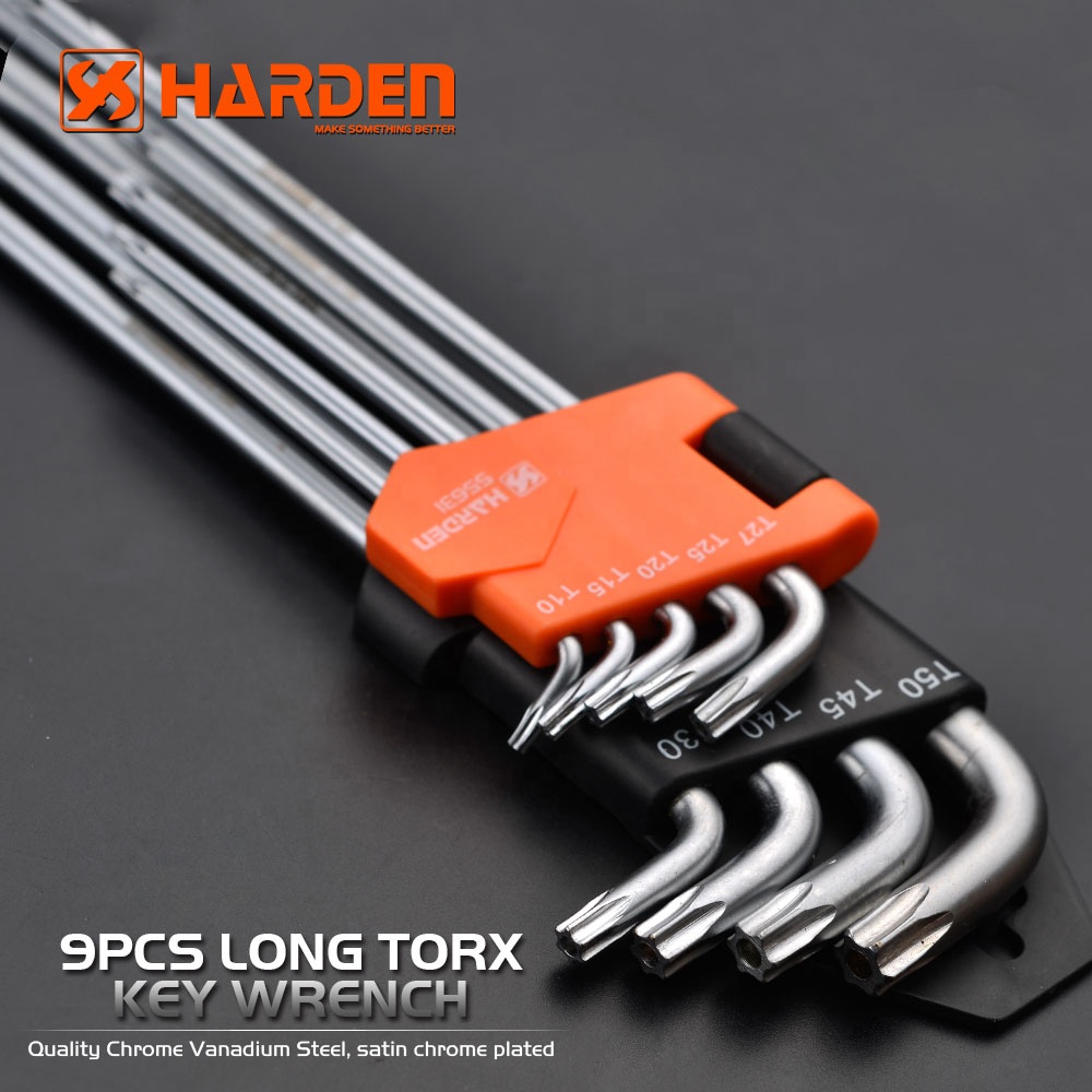 Оптовая продажа на заказ 9 шт хром ванадиевой длинный Torx ключ набор