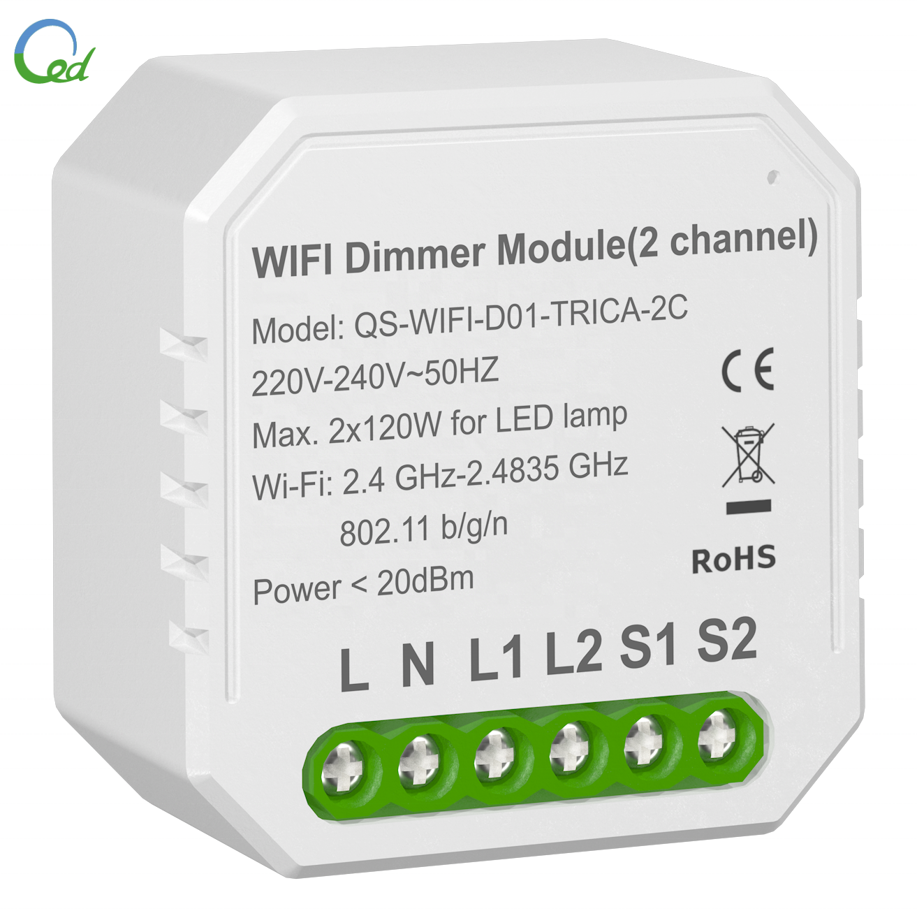 220V Мини Размер приложение Tuya 2-х канальный Wi-Fi Triac диммер модуль для Смарт Освещение