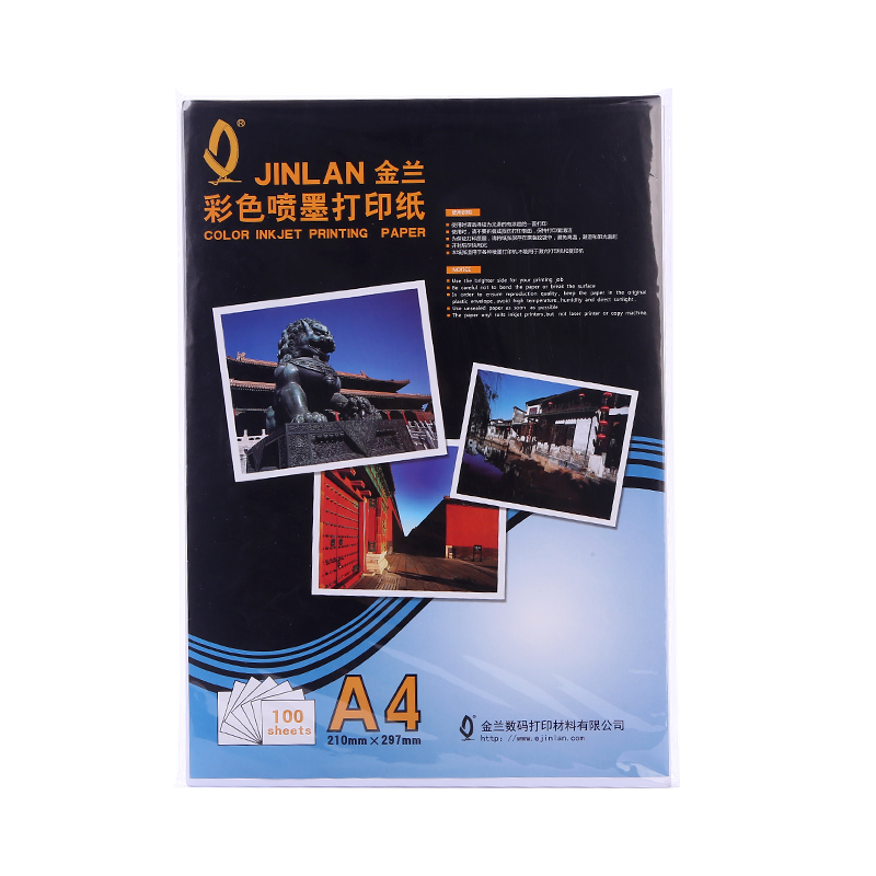Jinlan бренд 108/128gsm матовая бумага для струйной печати A4 100 лист