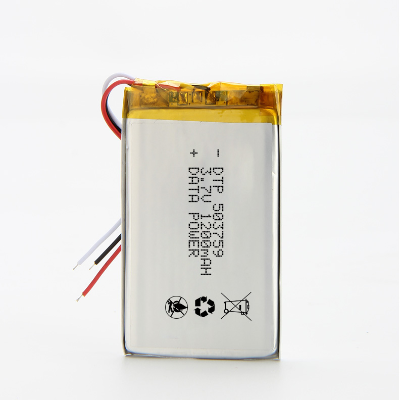 DTP503759 1200mah 3.7V Rechargeable Lithium Battery with KC CB IEC62133 BIS UN38.3 and ROHS PSE Certificate