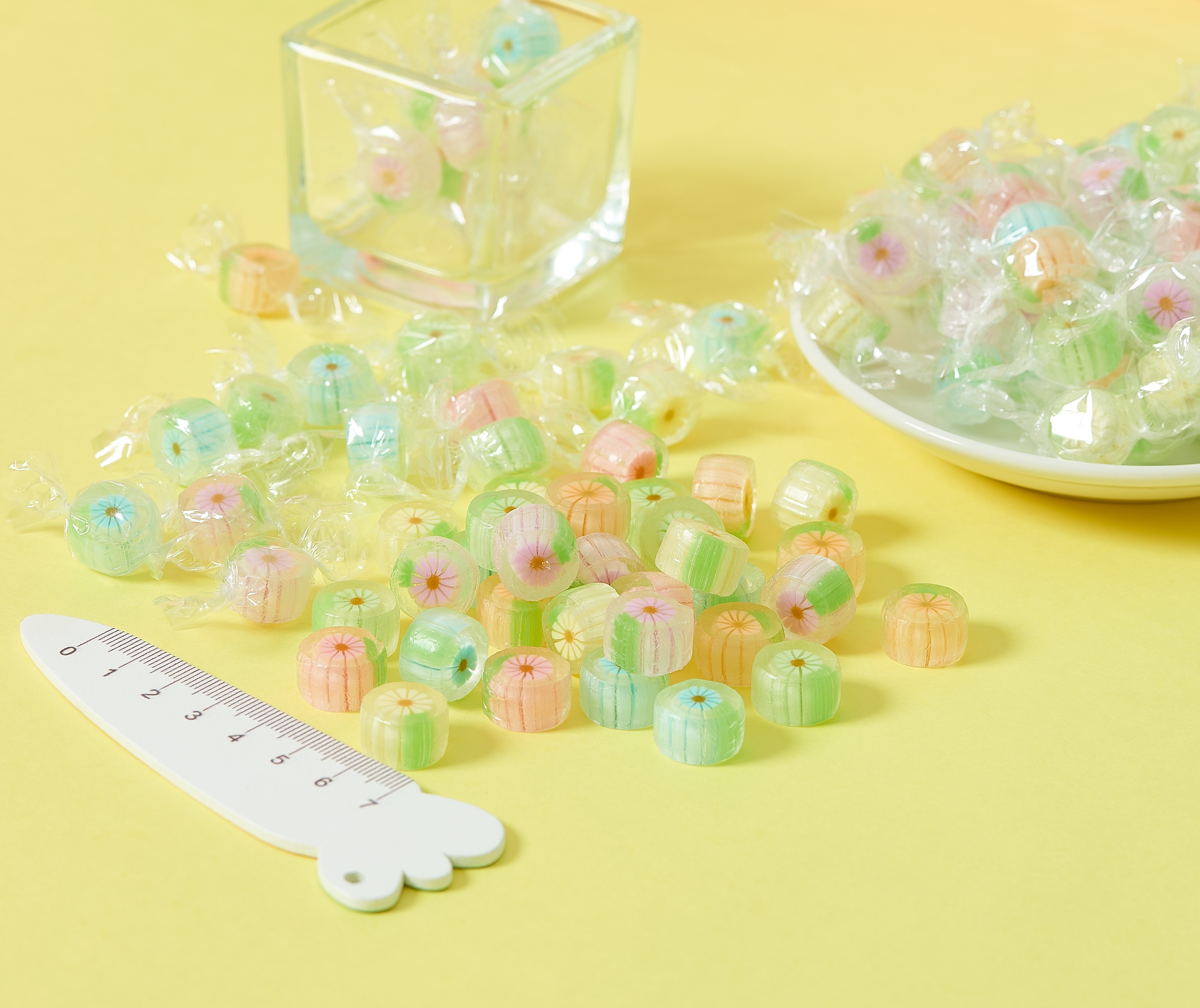 500g per bag for 2g mini flower hard candy fruit flavor
