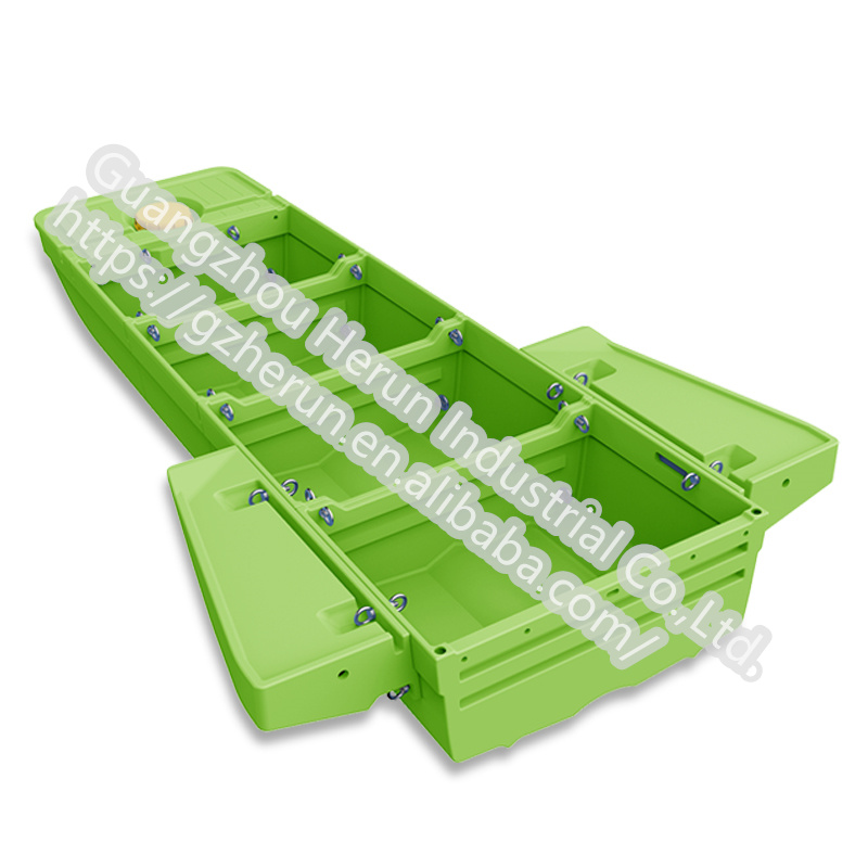 2023 Hot Sale Durable Splice Folding Boat Plastic Rowing Boat Outdoor Rowing Boat