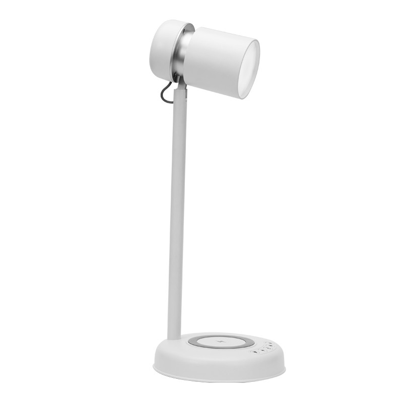 Oem/Odm музыкальный рабочий стол 3 в 1 светодиодный Bluetooth Bt динамик Беспроводное зарядное устройство настольная лампа для чтения
