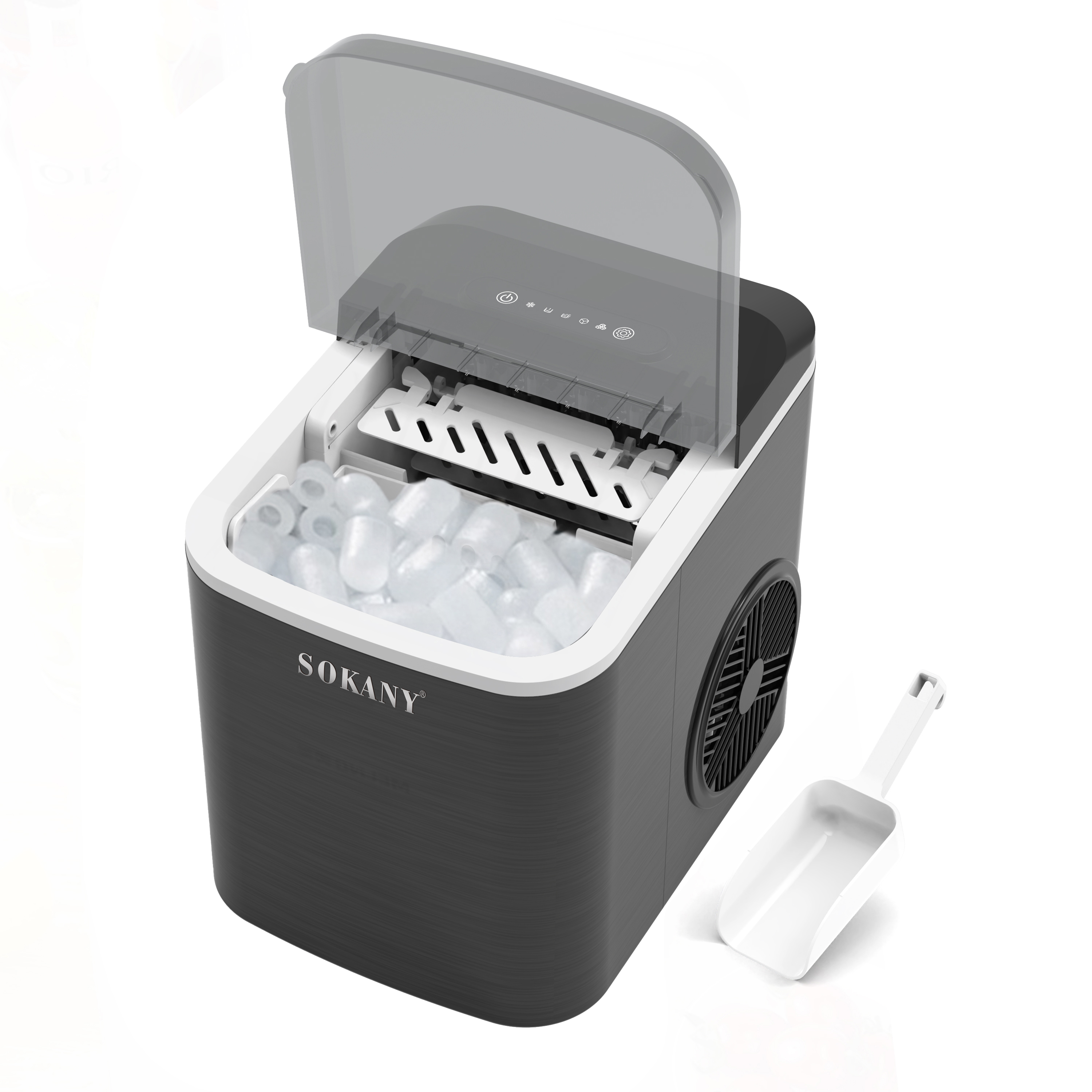 SOKANY Automatic Household Mini Portable Ice Maker Machine Freestanding Automatic Liquid Freezer Ice Generator