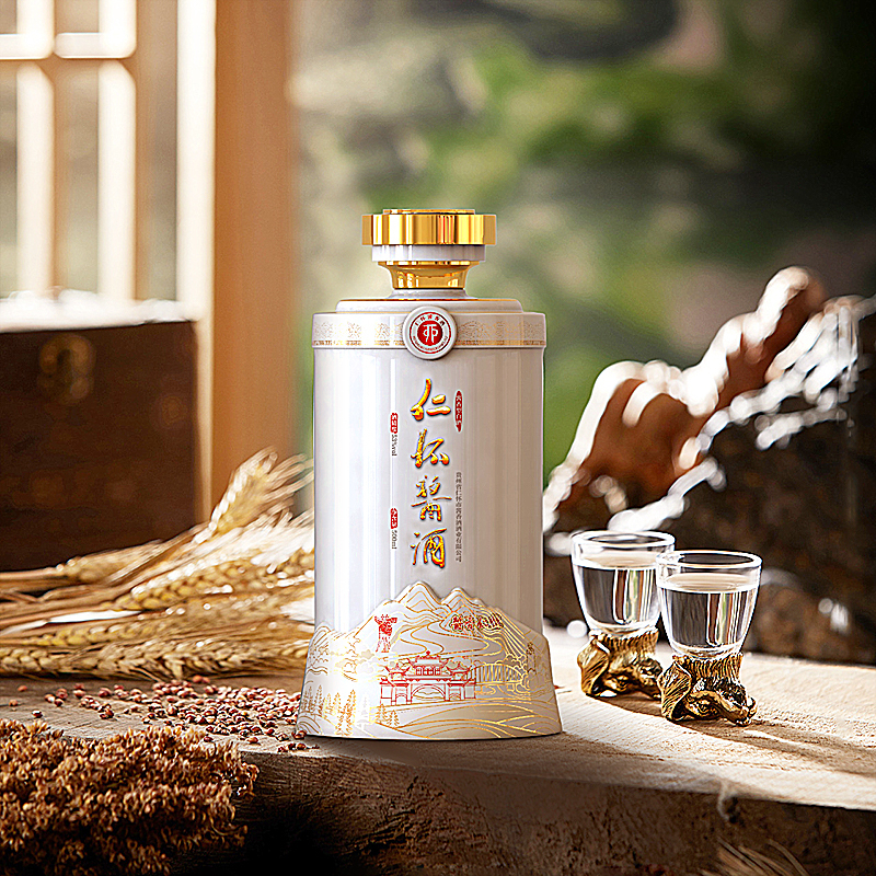Best-selling Handmade 500ml Glass Barrel For Whiskey Baijiu Chinese Liquor