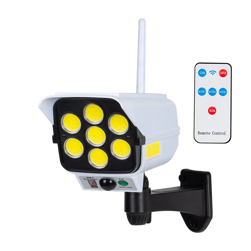 Solar power waterproof Simulation Monitoring camera wall light garden light