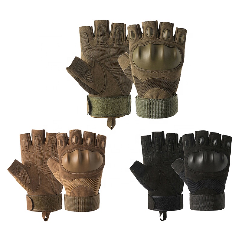 Outdoor Hand Gloves Military Tactical Quality Gloves Army Hard Knuckle Sports Hunting Airsoft Cycling Shooting Half Finger Glove