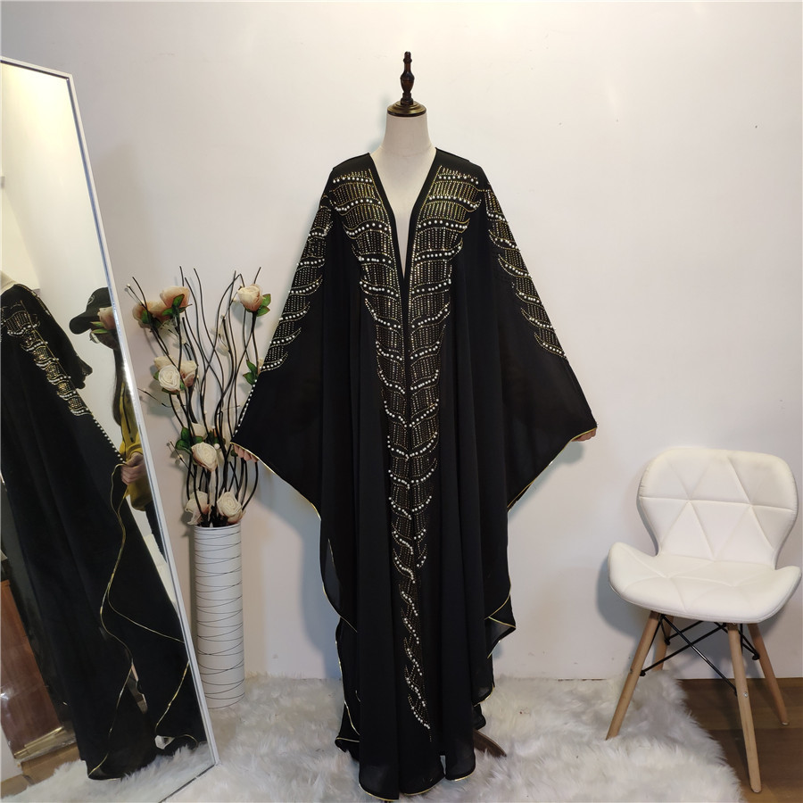 Новый Европейский Дизайн Abayas Дубай Abaya оптовая продажа мусульманское платье Летучая мышь рукава дизайн свободная абайя