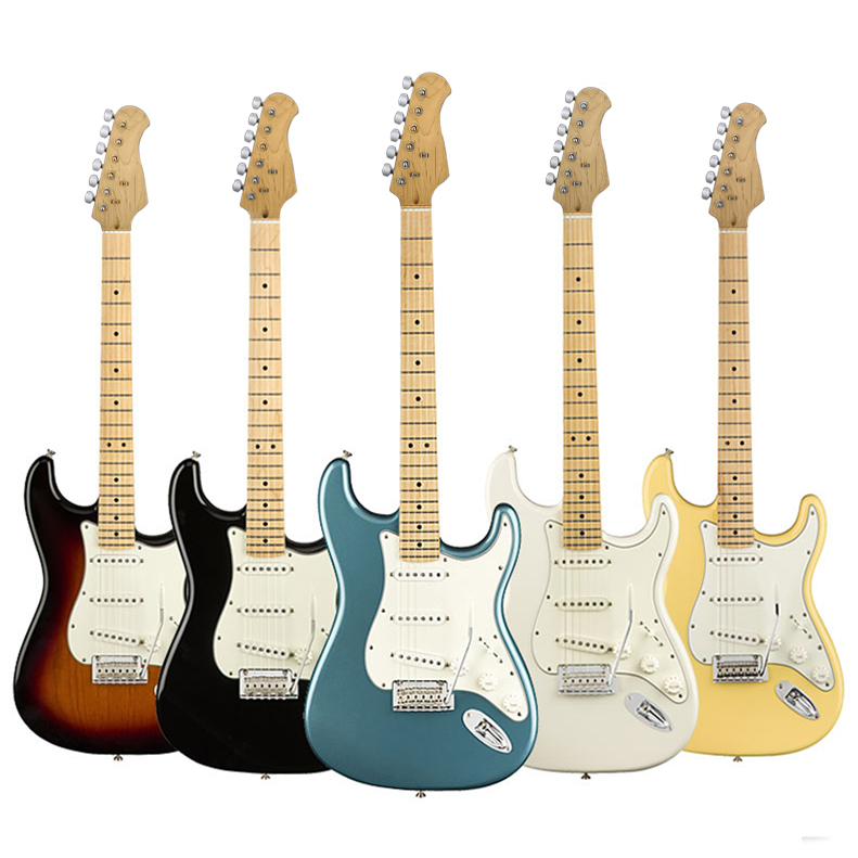 Amuky дешевые китайские Заказные OEM DIY Stratocast наборы электрогитары Strat купить оптом онлайн ST электрогитара
