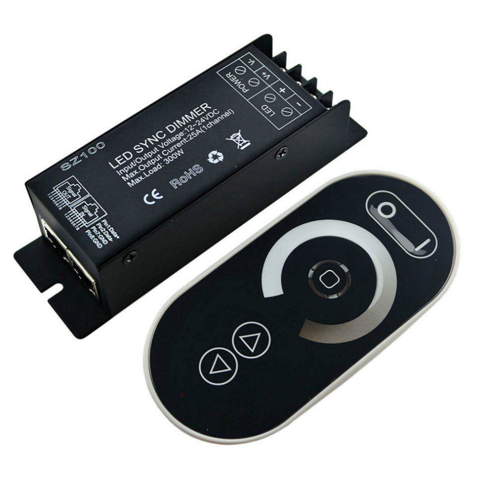 LED RF Touch Dimmer 25A 300W Led SYNC Dimmer Switch for Led Stirp Light DC12-24V