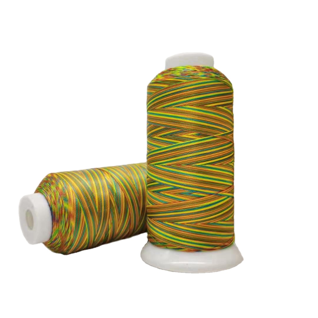 Разноцветные швейные нитки Tex 30 Tex60 Tex80 120D 108D 30, разноцветные полиэфирные швейные нитки разных цветов, Радужная Нить