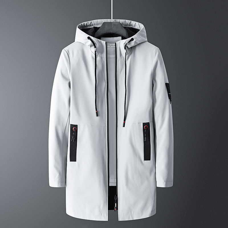 Outdoor latest design hot selling baseball windbreaker super long men's adult men's windbreaker zip jackets coat
