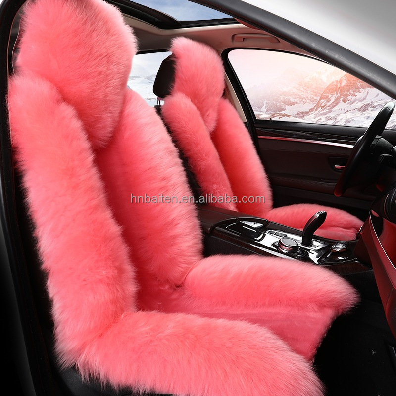Genuine Australia Sheepskin Car Seat Cover Universal Fit Long Wool Seat Cushion Car Merino sheepskin car seat cover