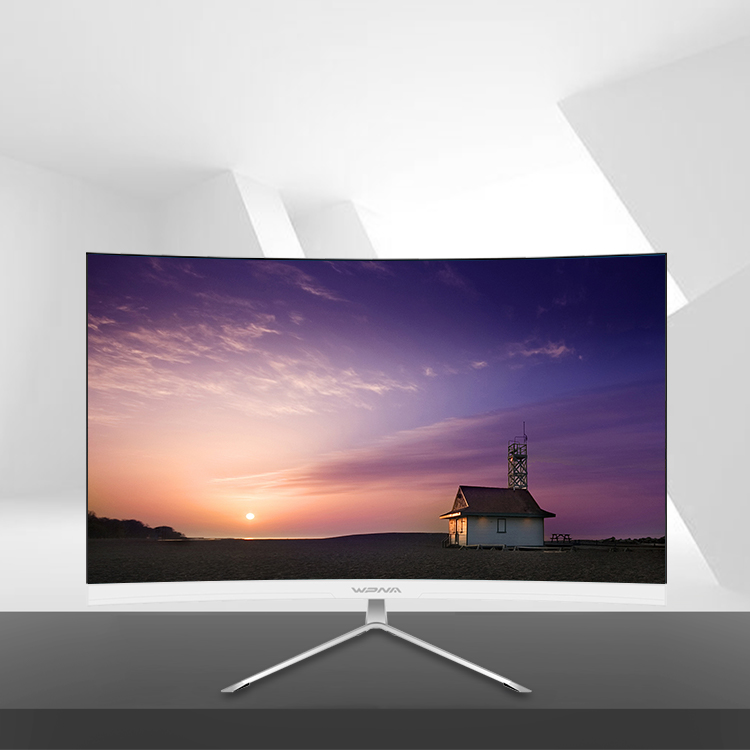 Настольный 23,8 дюймовый Lcd изогнутый экран монитор компьютера 24 дюйма V-образная подставка ПК СВЕТОДИОДНЫЙ монитор