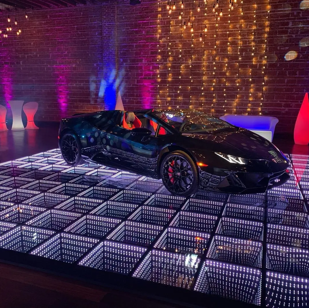 Led зеркало танцпол 3d Магнитный Свадебный танец led пол