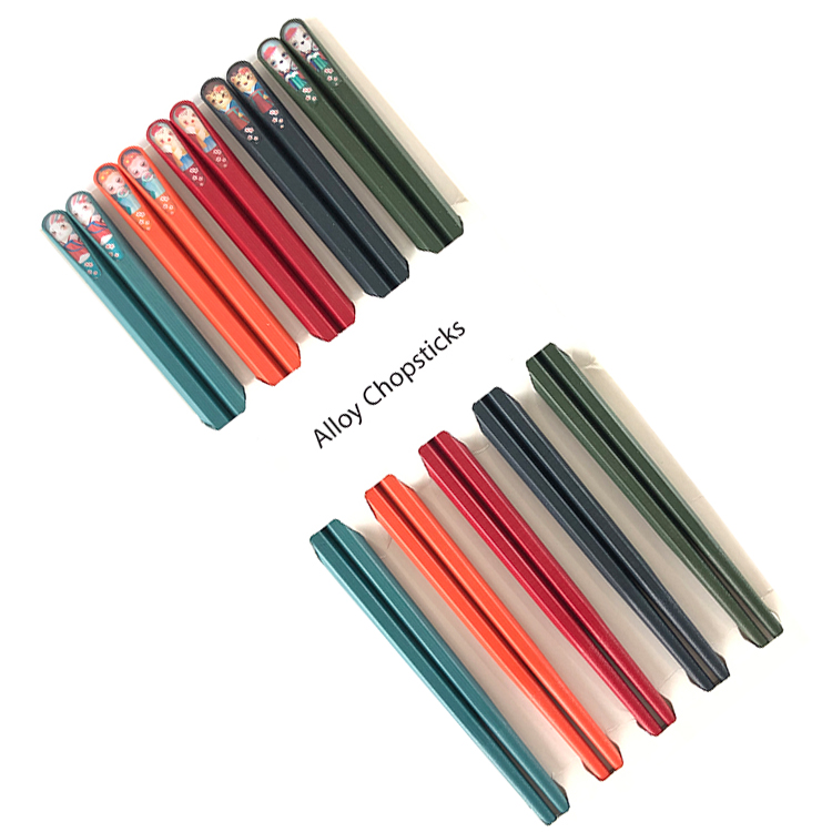 factory Cute Fiberglass Korean Japanese Chinese Alloy Chopsticks
