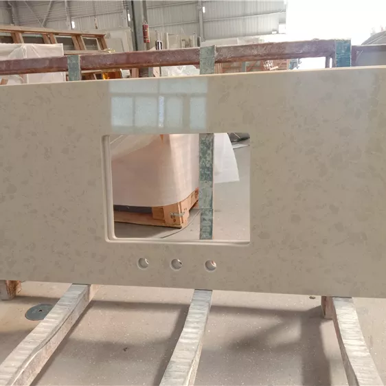 Agglometate Artificial Quartz Stone Kitchen Counter Vanity Top