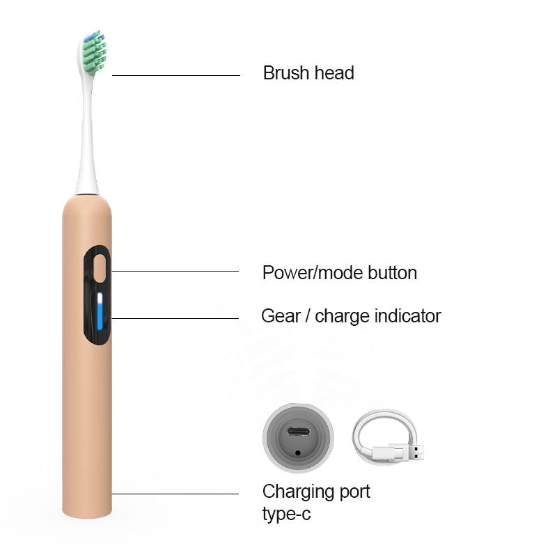 Custom Logo Rechargeable Automatic 5 mode Smart sonic Whitening Soft Brush Electric toothbrush