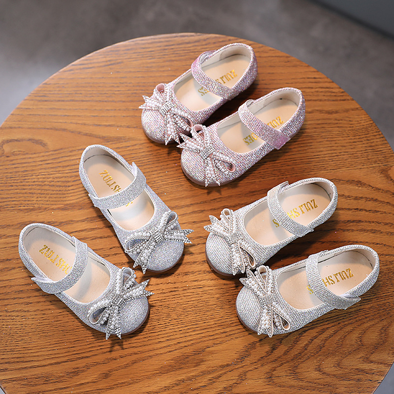 Choushan OEM Pantoufles Pour femmes Sequins Diomonds Pearl High Quality Girls Children Shoes
