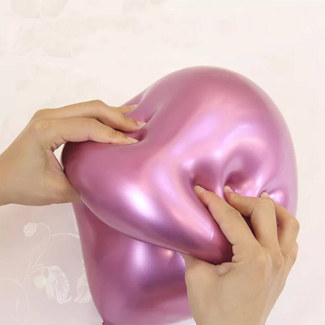10 Inch Glossy Thick Round Inflatable Air Balls Metallic Latex Balloon