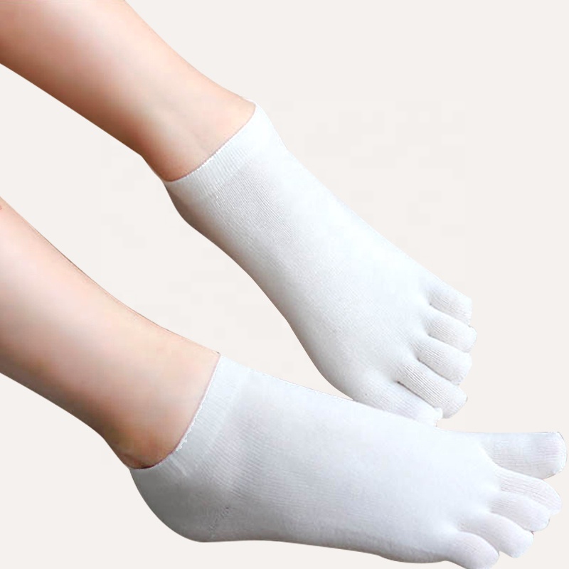 Low Cut Spandex Elastic Anti-blister Grip Non-slip Coolmax Five Finger Running Athletic Five Toe Socks