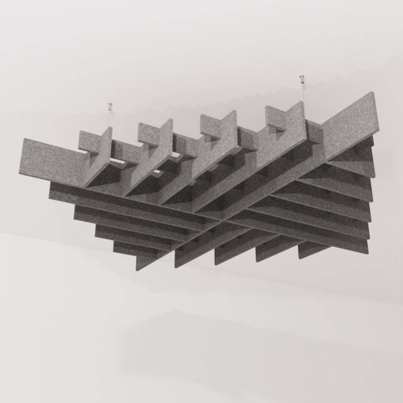 Decorative absoring insulation wave baffles felt polyester fiber soundproof wall curved pet ceiling acoustic panels