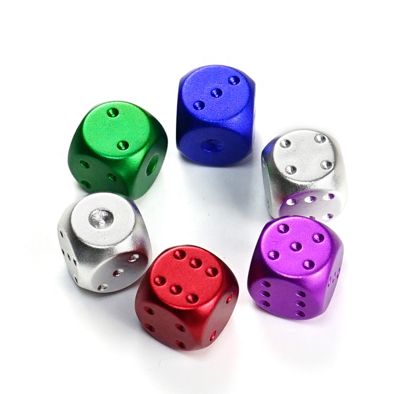 Индивидуальные цветные пластиковые или металлические пятна кости, 6 Sided кости
