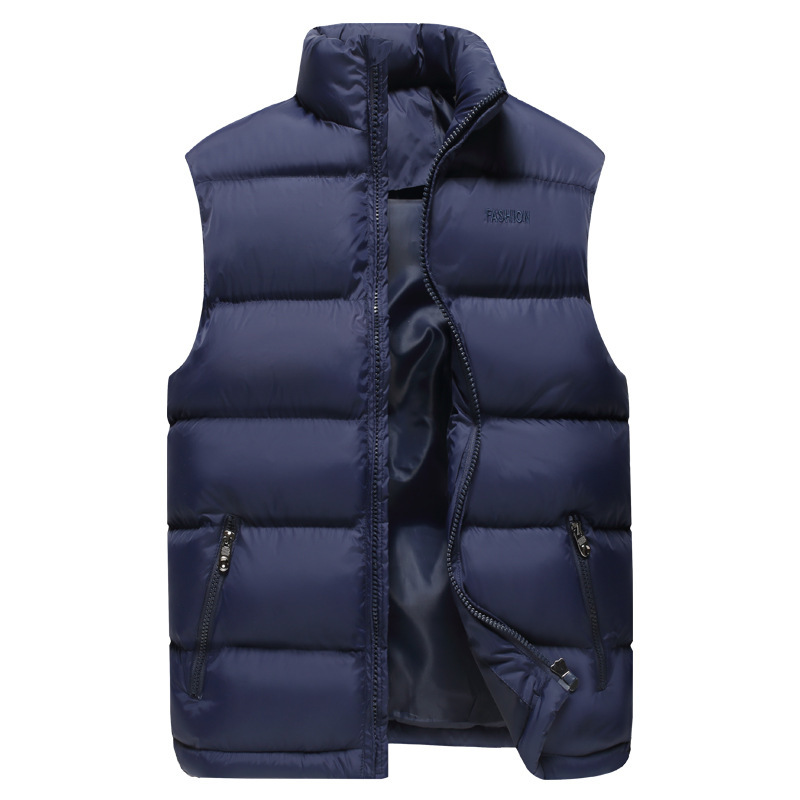 New Products Waterproof Puffy Stand-up Collar Sleeveless Down Padded Gilet Bubble Puffer Waistcoat Men's Vests