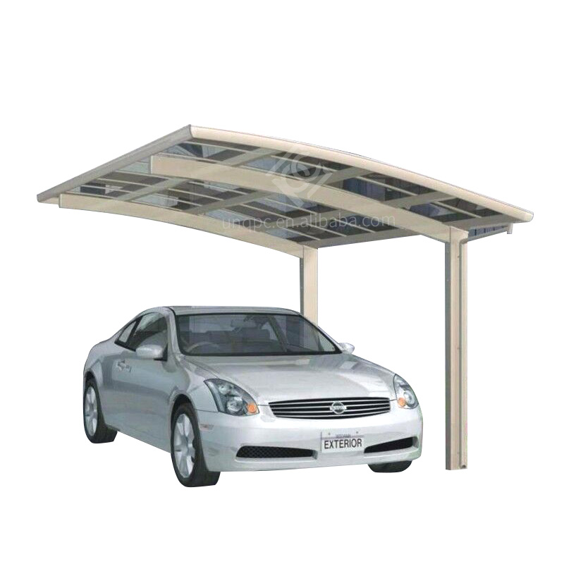 waterproof Aluminum Frame Polycarbonate sail L type Garages Canopy&Carport