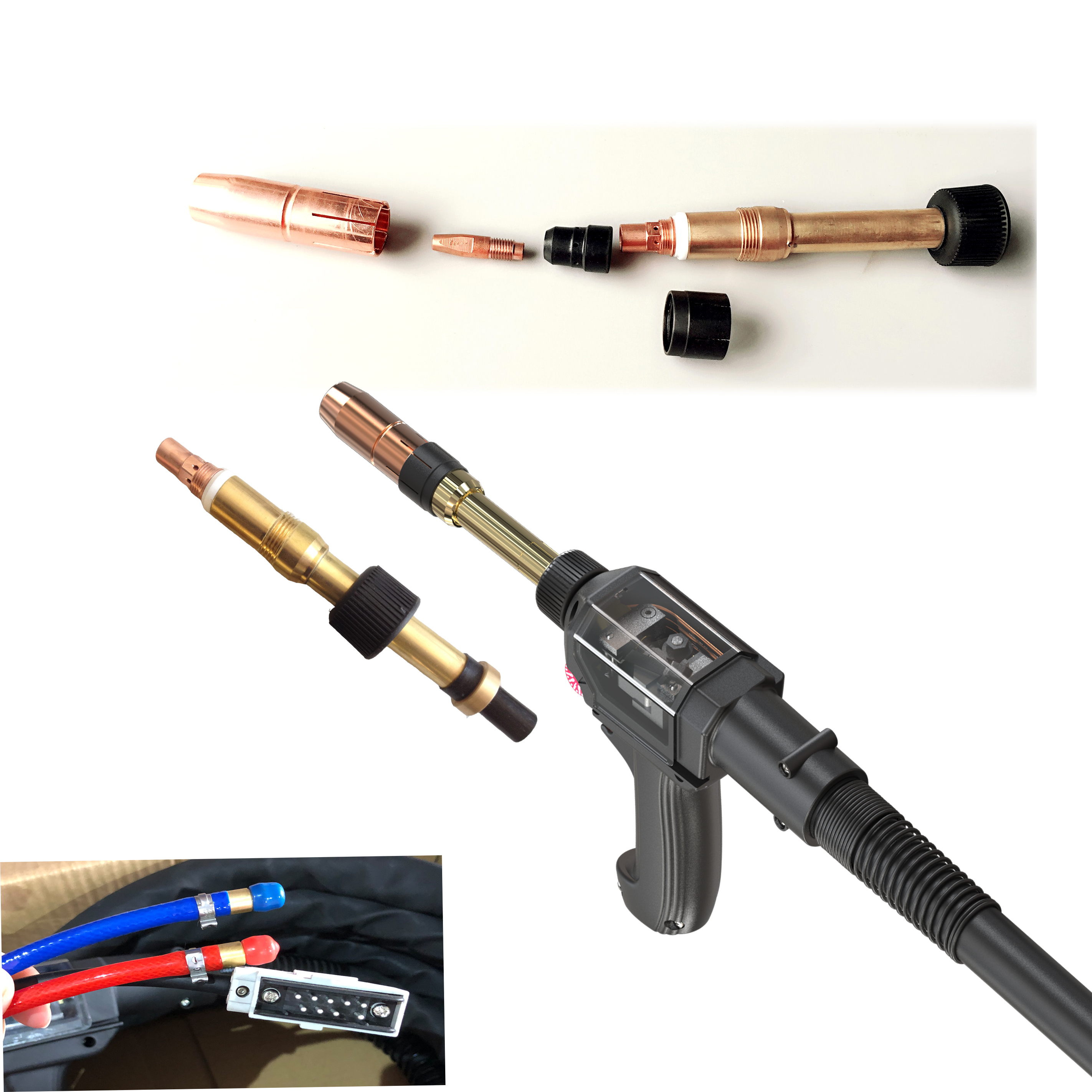 Push-pull MIG сварочный пистолет подходит для типа Fronius сварочный аппарат использование PW5000 500AMP с водяным охлаждением наконечник горелки сварочный фонарь