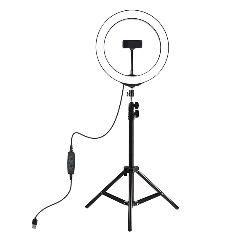 10 дюймов 160 см Selfie Ring Light 26 см сотового телефона, украшение для головы, фотоаппарат фото и видео студии штатив-Трипод стойка Led освещение для фотосъемки