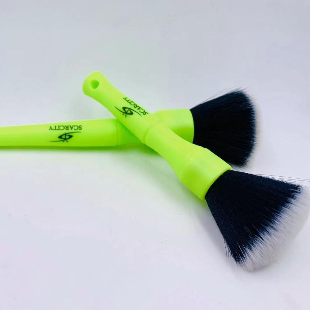 SCARCITY green color Ultra-Soft Detailing Brush Set SMALL+LARGE