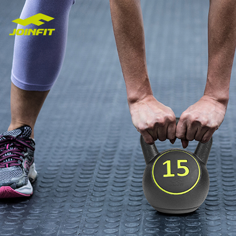 Joinfit Главная тренажерный зал ПВХ покрытием коммерческих Kettlebells Вес комплект/ПВХ покрытием Kettlebell 5/10/15LB