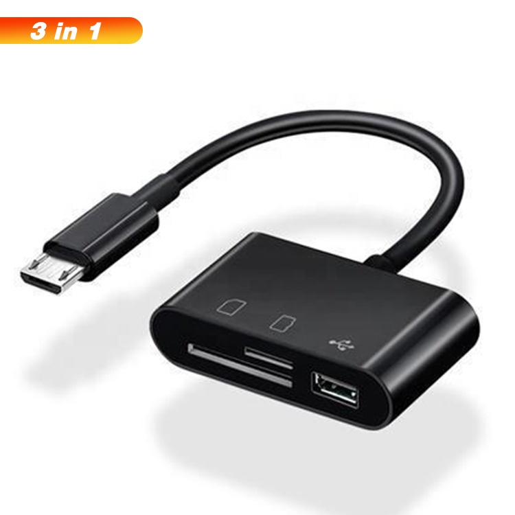 Odm oem пользовательский сервис sd tf usb 2,0 otg 3 в 1 type-c хаб Кардридеры для камеры macbook android