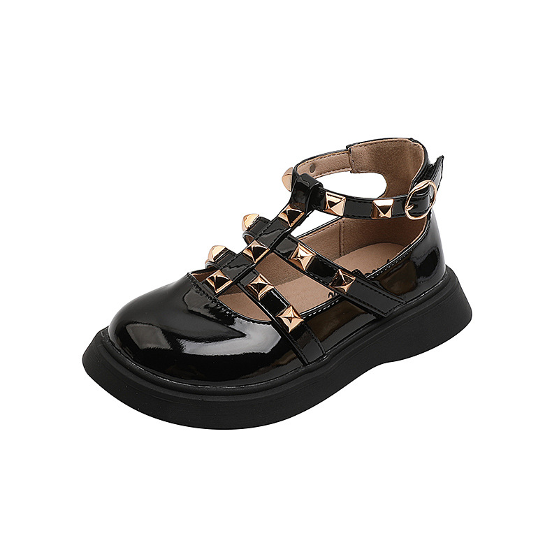 Nian OEM Sapatos de couro New Little Nice Manufacturer Flat Cheap Zipper Girls Shoes Children Casual Shoes