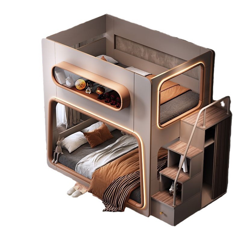 High guardrail space capsule children's bed Small bunk beds twin beds do not disturb each other