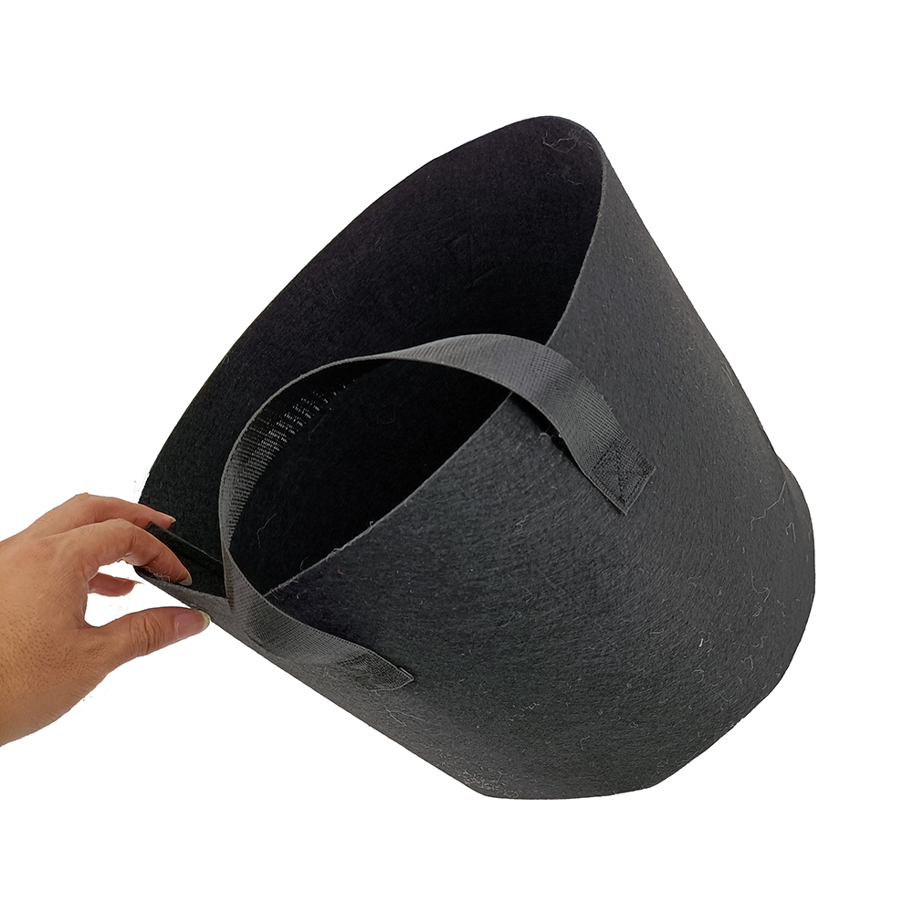 3/5/10/25 gallon recycled fabric plant nursery bag garden planting potato planter bag round 5 gallon black felt grow bag