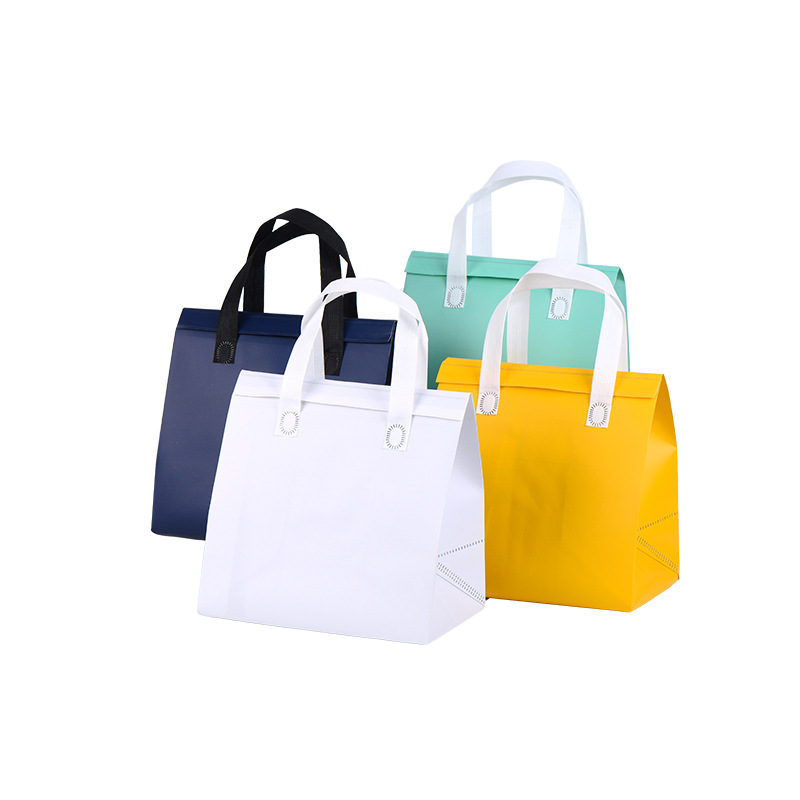 Non-woven takeaway thermal insulation bag catering  bag customized  fast food aluminum foil milk tea bag