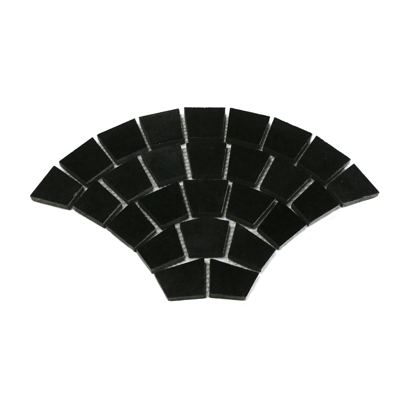 Chinese Style Fan Pattern Granite Paving Stones Driveway Pavers on Mesh