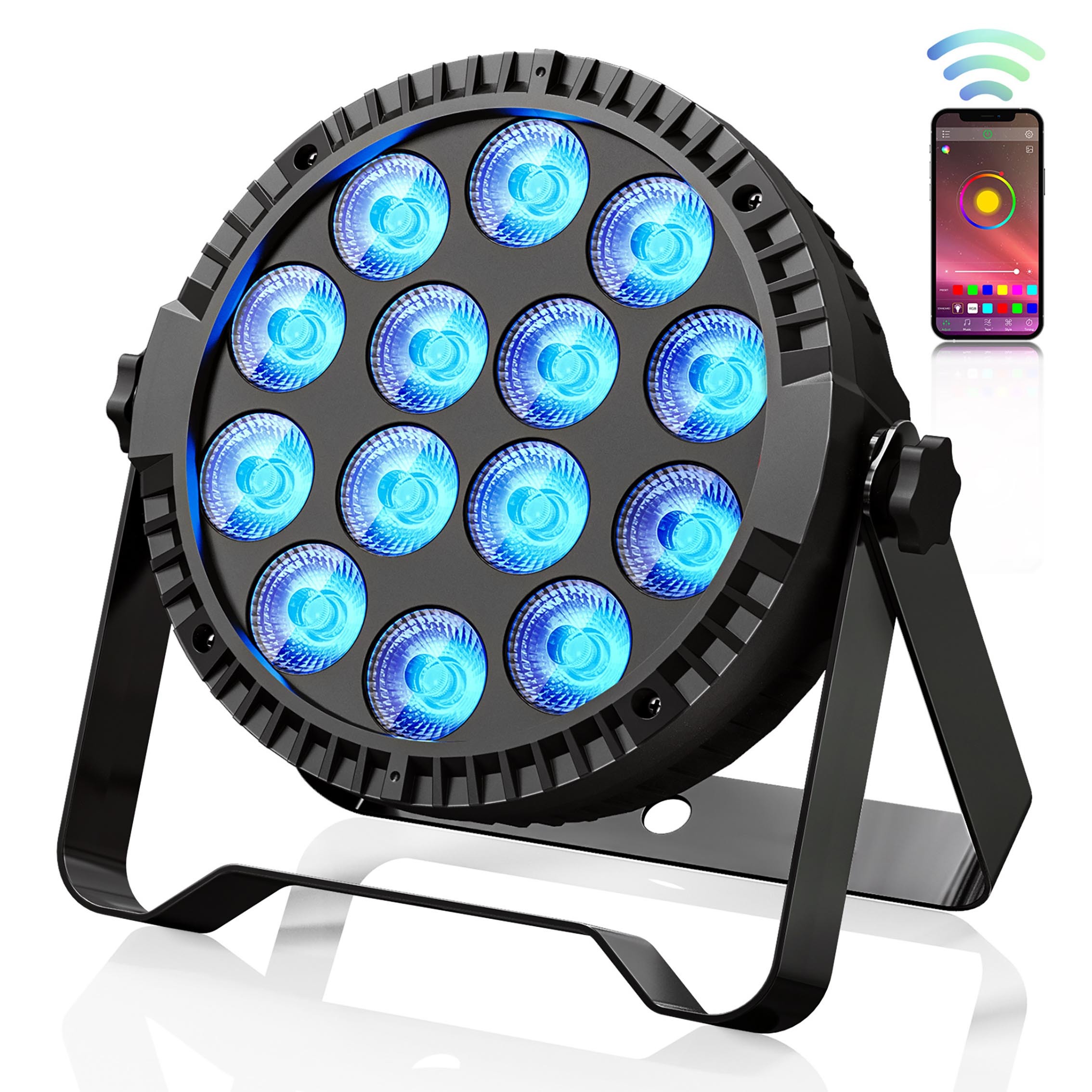 Professional Audio Video Lighting APP Controlled Sound Activated Spotlight Heads Moving LED Par Lights Wedding Stage Lighting