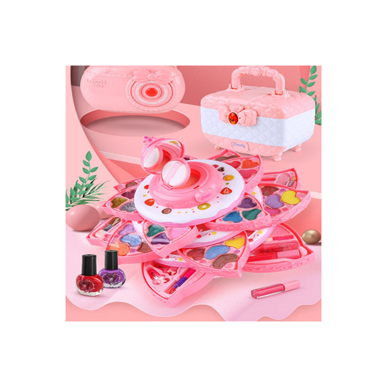 YM-W050 Kids Makeup Set Toys girls cosmetics make up kits for children box palette Playing washable
